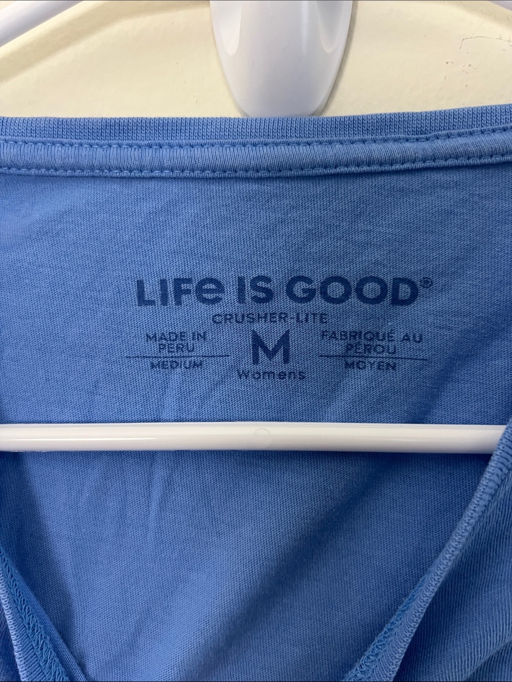 Life Is Good Blue Floral Tee with Multicolor Flower Print - Picture 2 of 3